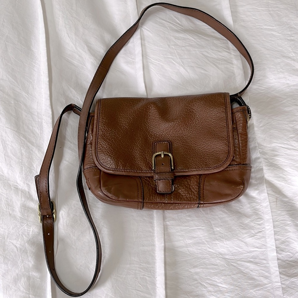 Coach Crossbody Messenger Bag cognac